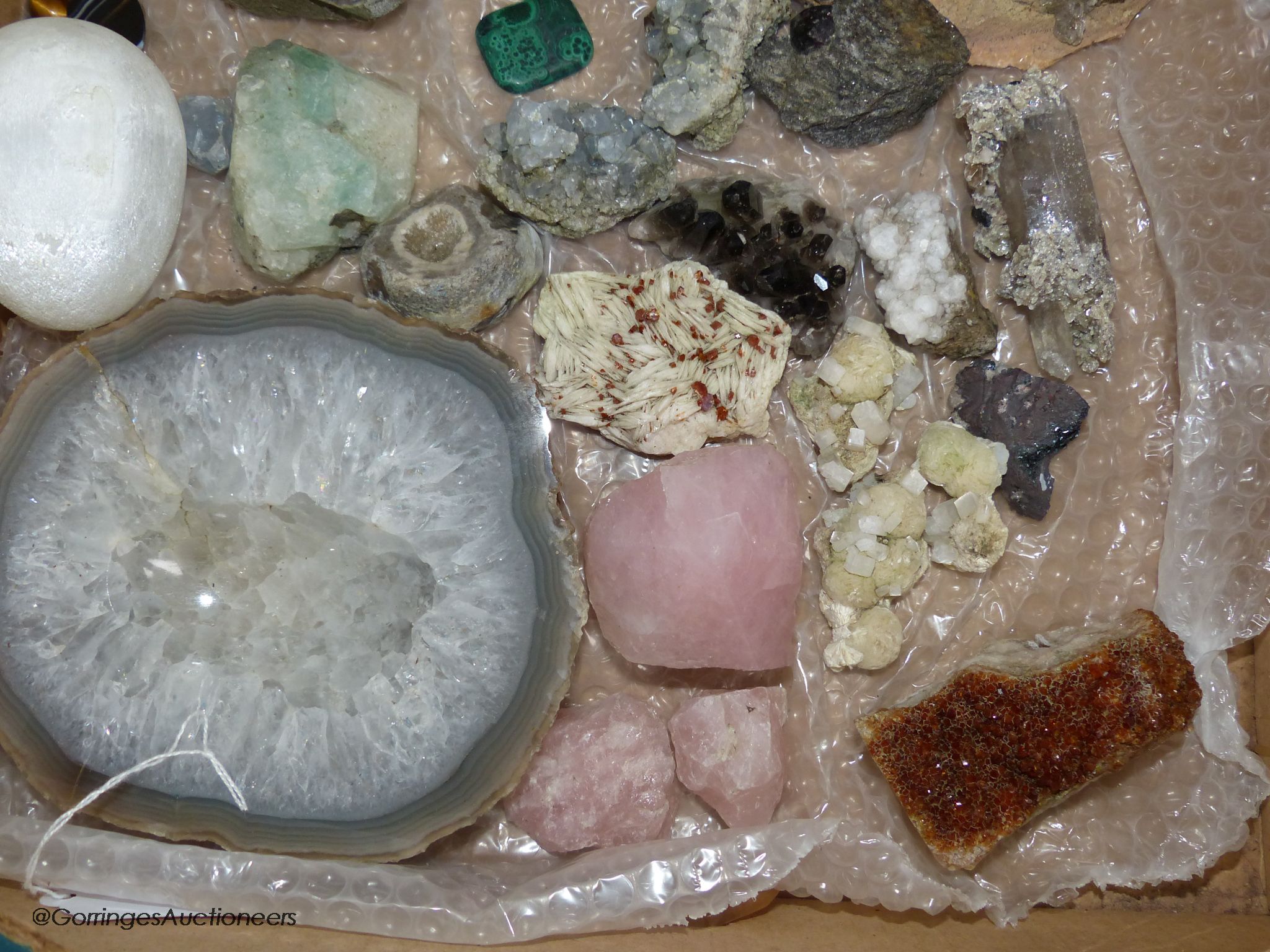 A collection of minerals and crystals